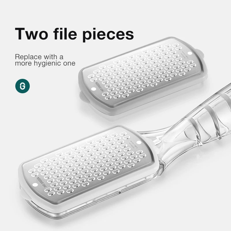 MR.GREEN Professional Stainless Steel Foot File Callus Remover Scraper for Smooth Heels