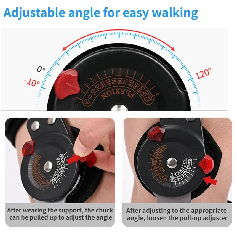 Adjustable Hinged Knee Brace: Orthopedic Support Stabilizer for Post-Surgery Recovery
