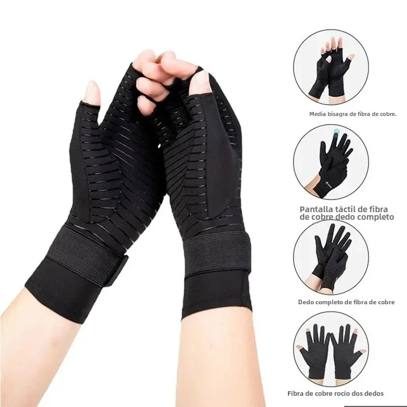 Premium Copper Compression Arthritis Gloves for Carpal Tunnel & Hand Pain Relief