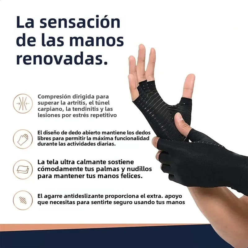Premium Copper Compression Arthritis Gloves for Carpal Tunnel & Hand Pain Relief