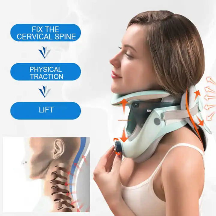 Adjustable Air Sac Neck Stretcher Collar for Spinal Alignment Traction Support