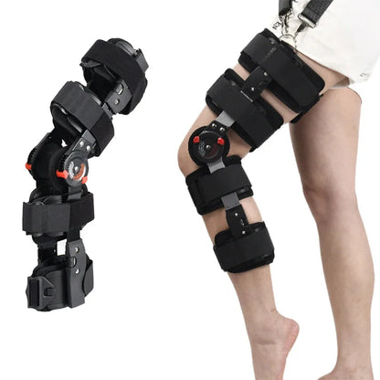 Adjustable Hinged Knee Brace: Orthopedic Support Stabilizer for Post-Surgery Recovery