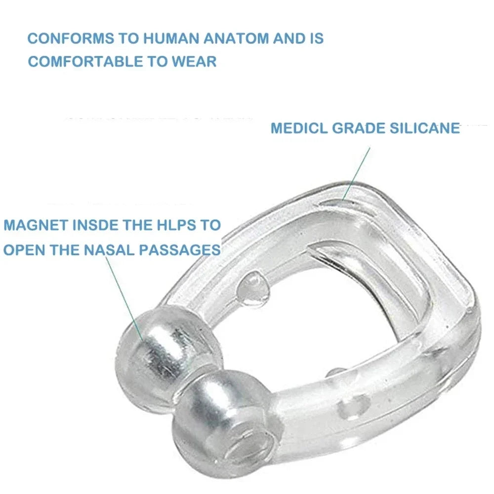 Magnetic Anti-Snore Nose Clip: Easy Breathing, Peaceful Sleep, Apnea Guard
