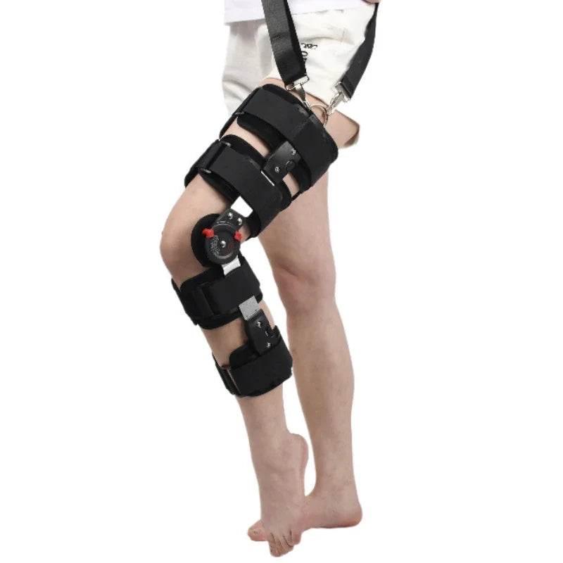 Adjustable Hinged Knee Brace: Orthopedic Support Stabilizer for Post-Surgery Recovery