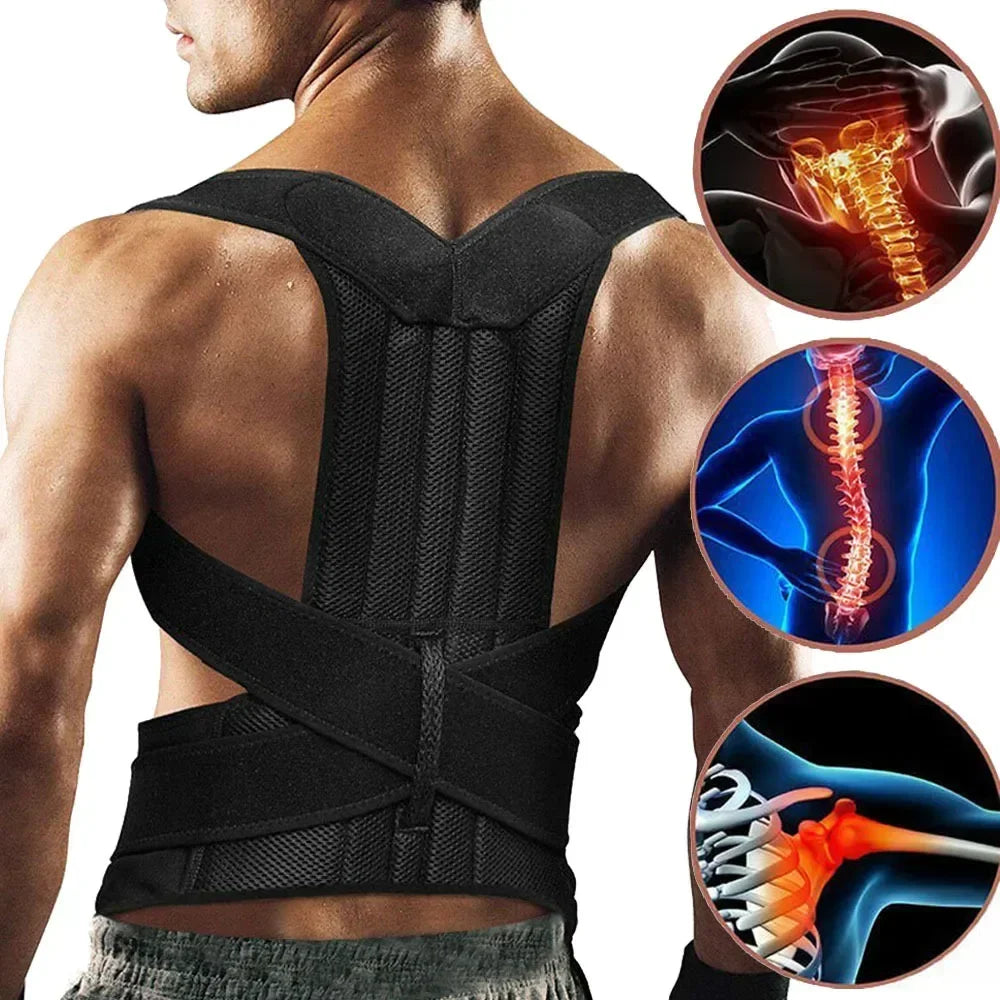 Premium Posture Corrector for Men Women - Back Shoulder Brace Support Trainer