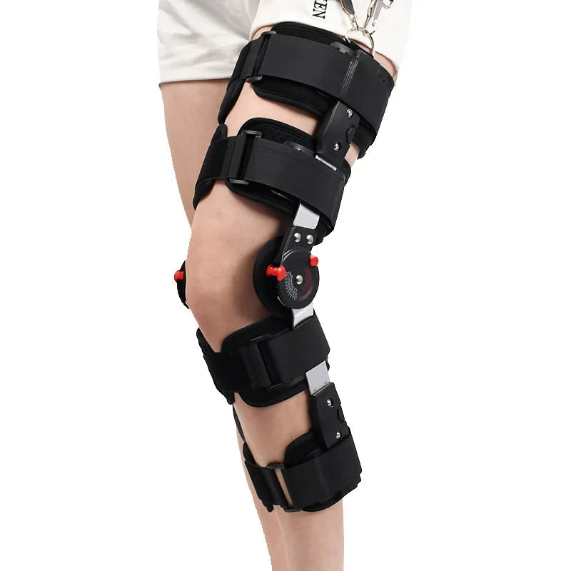 Adjustable Hinged Knee Brace: Orthopedic Support Stabilizer for Post-Surgery Recovery