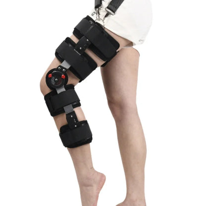 Adjustable Hinged Knee Brace: Orthopedic Support Stabilizer for Post-Surgery Recovery